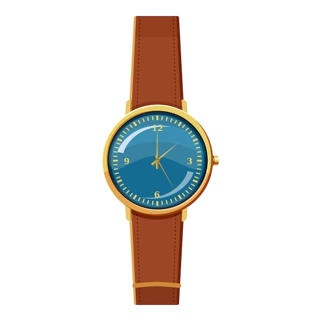 Icono de reloj de muñeca Ilustración de dibujos animados del icono vectorial del reloj de puño para la web