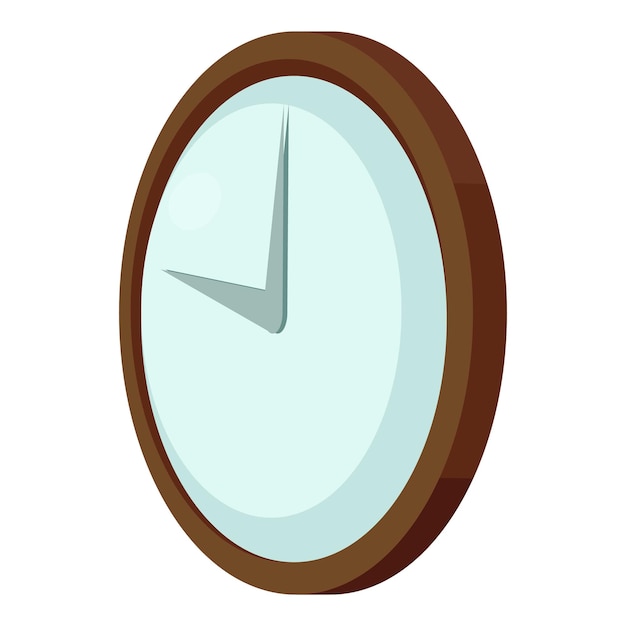 Icono de reloj de pared redondo Ilustración de dibujos animados de icono vectorial de reloj en pared redonda para la web