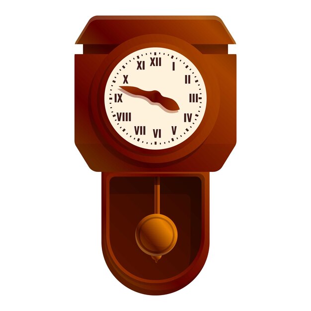 Icono de reloj de péndulo antiguo Icono vectorial de reloj péndulo antiguo para diseño web aislado sobre fondo blanco