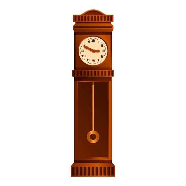 Vector icono del reloj de péndulo de la casa icono vectorial del reloj del péndulo del hogar para el diseño web aislado sobre fondo blanco