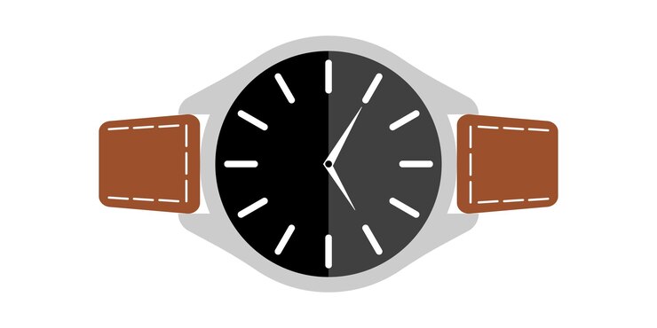 Vector icono de reloj de pulsera moderno en estilo plano. ilustración plana clásica con icono de reloj de pulsera.
