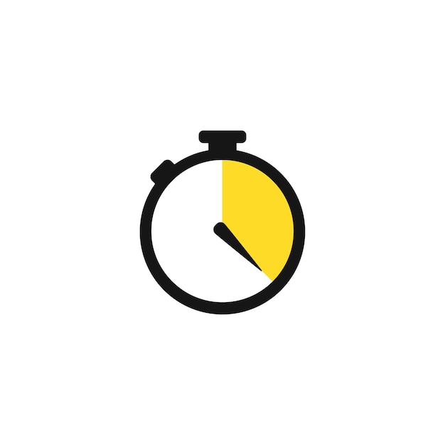 Icono de reloj de reloj Icono de vector Dibujo de línea Entrega rápida Vector plano