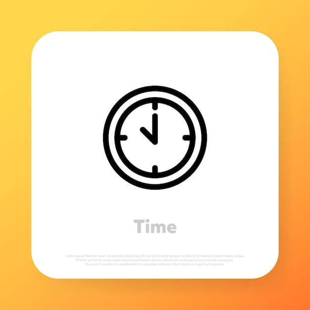 icono de reloj. señal de tiempo Icono de línea vectorial para negocios y publicidad.