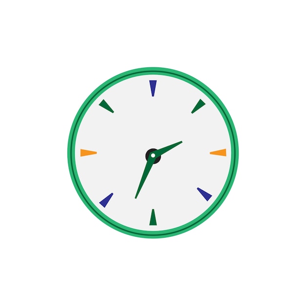 Icono de reloj de sombra plana larga aislado sobre fondo blanco