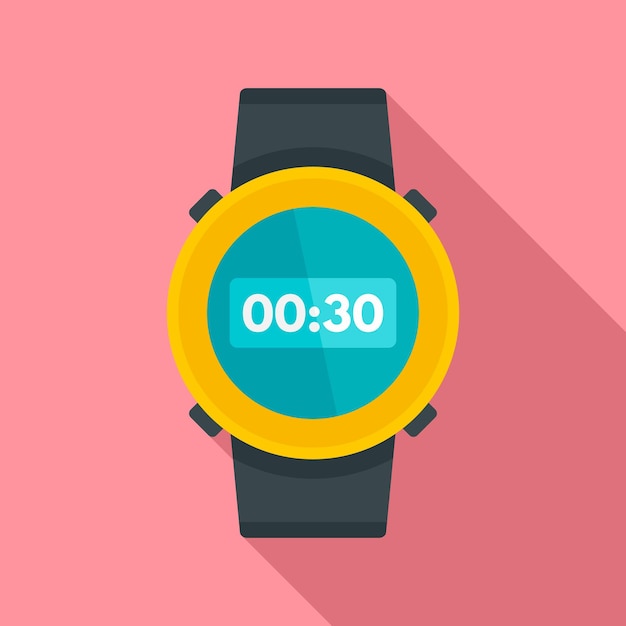 Icono de reloj submarino Ilustración plana del icono de vector de reloj submarino para diseño web