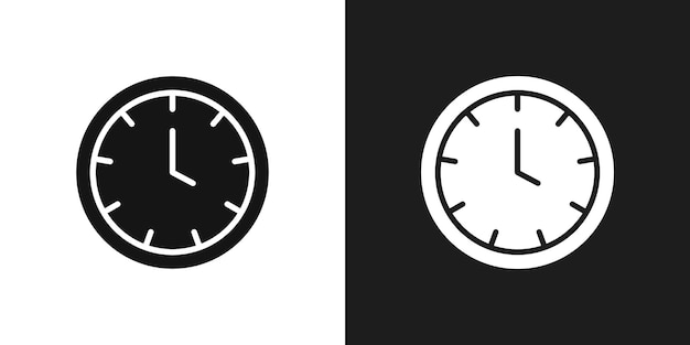 El icono del reloj del tiempo establece el vector del logotipo