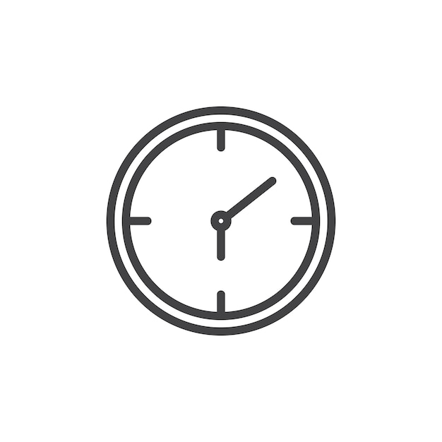 Ícono de reloj de tiempo Marca de símbolo en estilo llenado