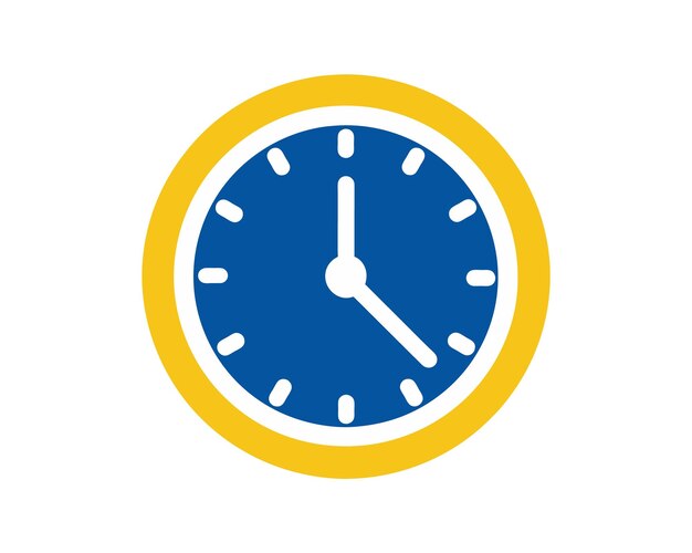 Un icono de reloj vectorial vibrante