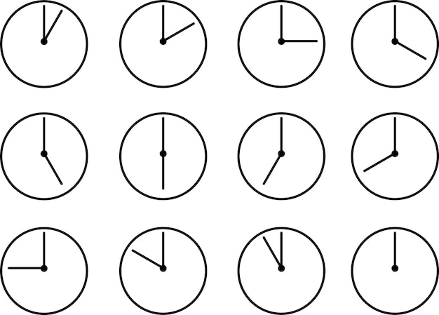 Vector icono reloj