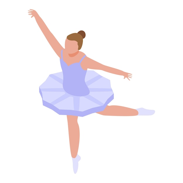 Icono de rendimiento de ballet Isométrico del icono de vector de rendimiento de ballet para diseño web aislado sobre fondo blanco