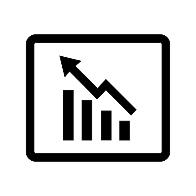 Ícono de rendimiento Gráficos vectoriales en negro