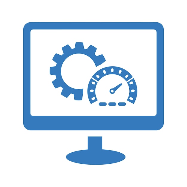 Icono de rendimiento del sitio web Diseño vectorial azul