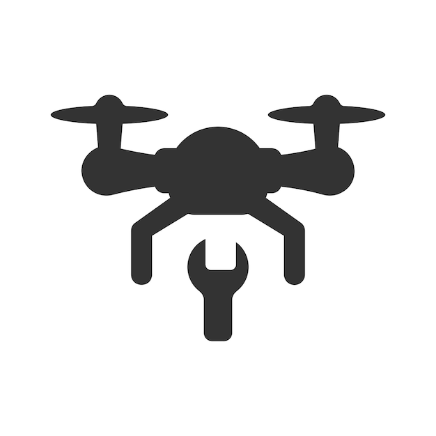 Vector icono de reparación de drones