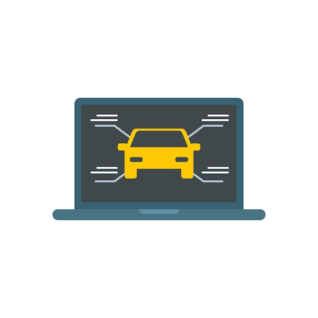 Icono de reparación de puerta de coche Ilustración plana del icono de vector de reparación de puerta de coche para diseño web