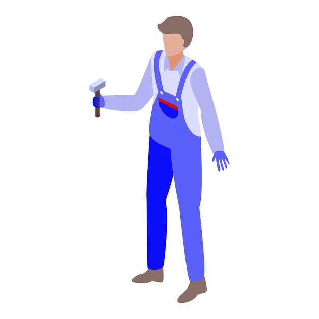 Icono de reparador de casa Isométrico del icono de vector de reparador de casa para diseño web aislado sobre fondo blanco