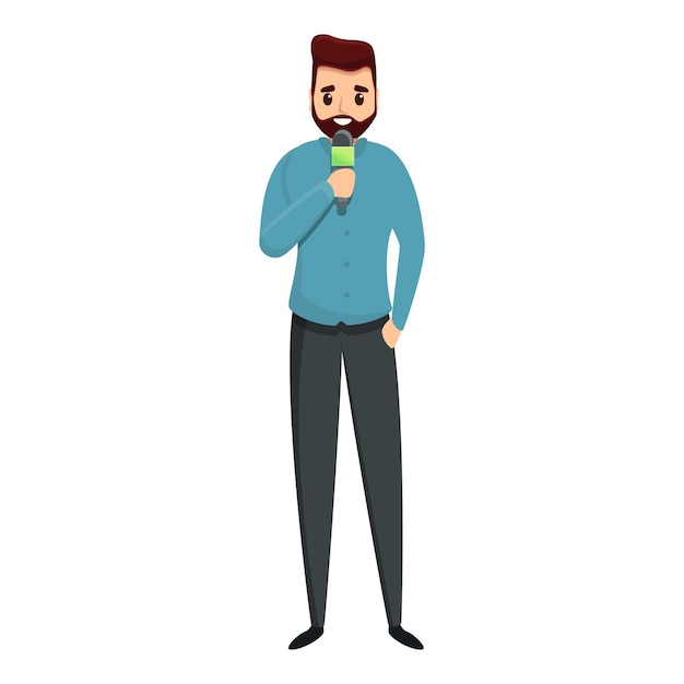 Icono de reportero de transmisión Icono vectorial del reportero de emisión para el diseño web aislado en fondo blanco