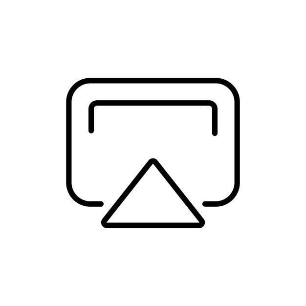 Icono de reproducción aislado en fondo blanco