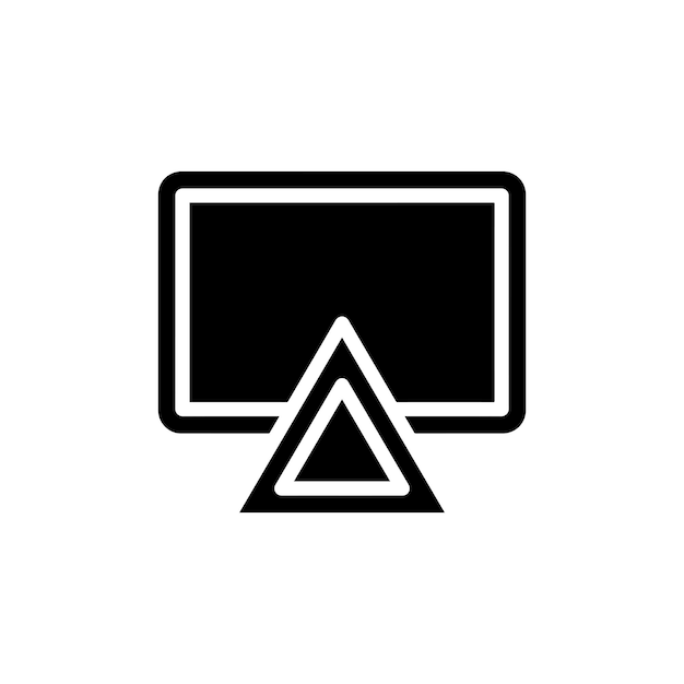 Icono de reproducción aislado en fondo blanco