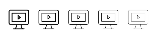 icono de reproducción de vídeo signo del logotipo vectorial