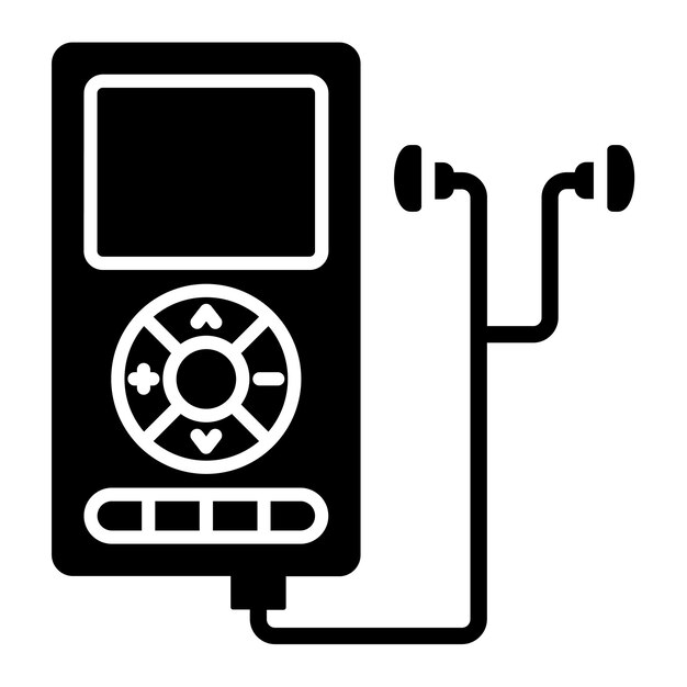 Vector icono del reproductor de mp3