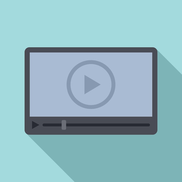 Icono de reproductor de película vector plano Clip de pantalla de medios de vídeo
