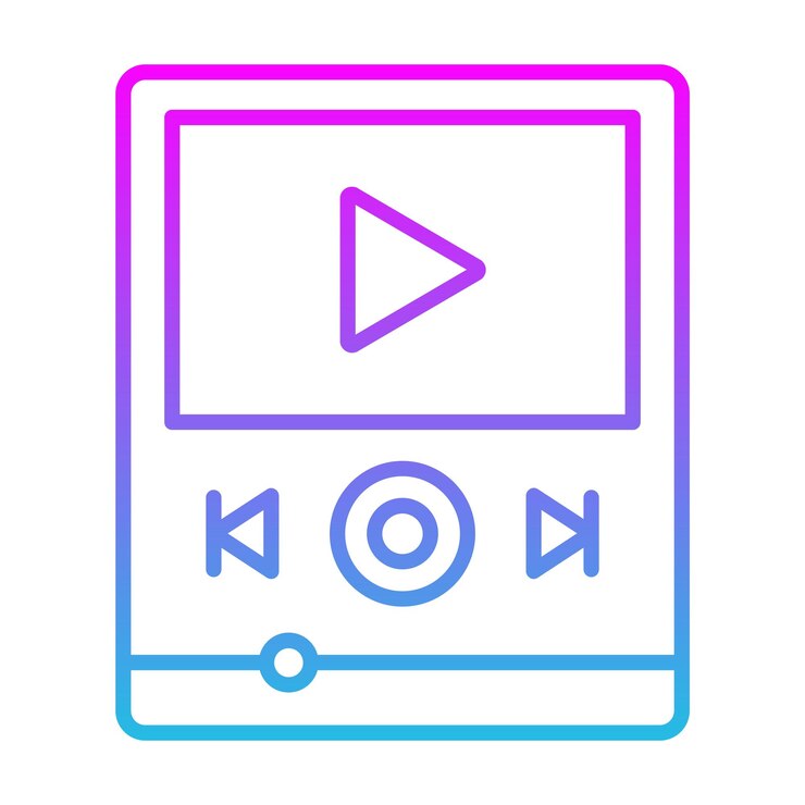 Vector icono del reproductor de vídeo
