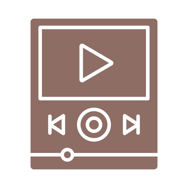 Vector ícono del reproductor de vídeo