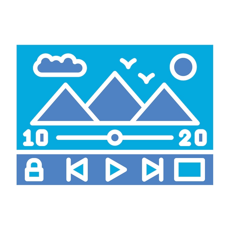 Vector ícono del reproductor de vídeo