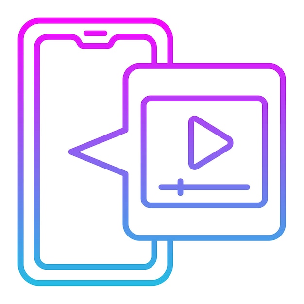 Vector Ícono del reproductor de vídeo