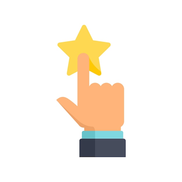 Icono de reputación de credibilidad Ilustración plana del icono de vector de reputación de credibilidad aislado sobre fondo blanco