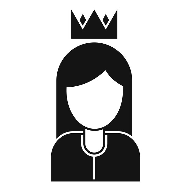 Icono de reputación de reina Ilustración simple del icono de vector de reputación de reina para diseño web aislado sobre fondo blanco