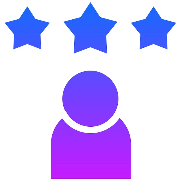 El icono de las reseñas de los clientes