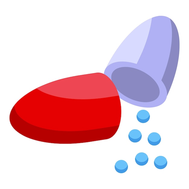 Icono de resistencia a los antibióticos de la cápsula Isométrica del icono de vector de resistencia a los antibióticos de la cápsula para el diseño web aislado sobre fondo blanco