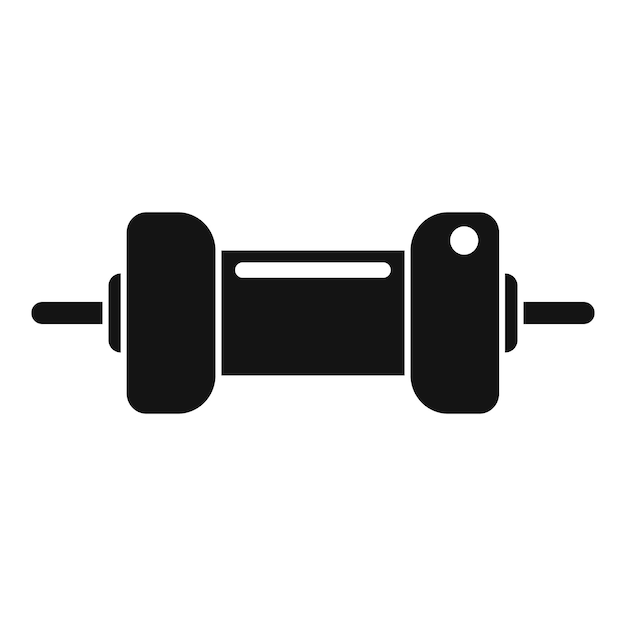 Icono de resistencia de computadora vector simple circuito eléctrico energía central