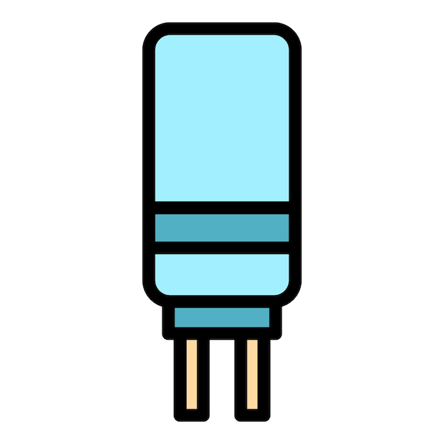 Icono de resistencia Contorno resistencia vector icono color plano aislado