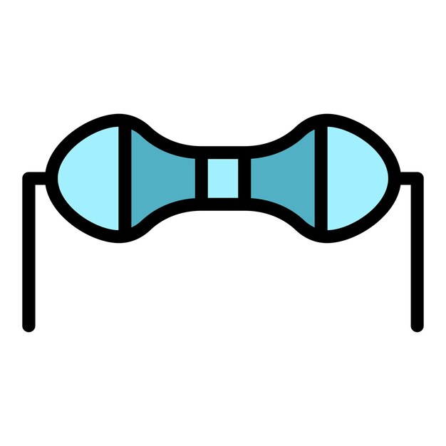 Icono de resistencia dependiente Contorno de resistencia dependiente vector icono color plano aislado