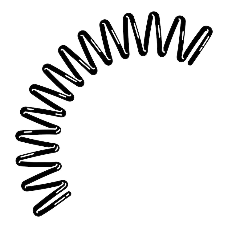 Vector icono de resorte elástico ilustración simple del icono de vector de resorte elástico para diseño web aislado sobre fondo blanco