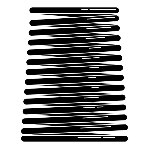 Icono de resorte de suspensión de choque Ilustración simple del icono de vector de resorte de suspensión de choque para diseño web aislado sobre fondo blanco