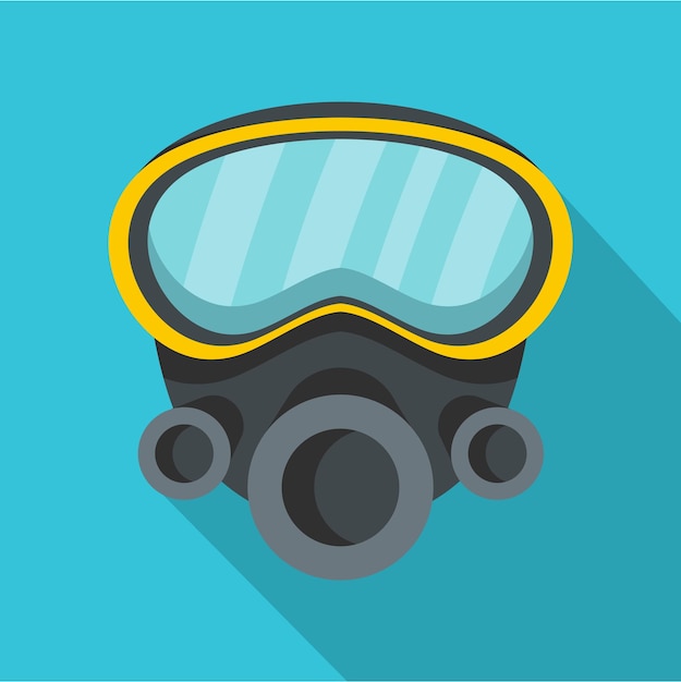 Icono de respirador Ilustración plana del icono de vector de respirador para web