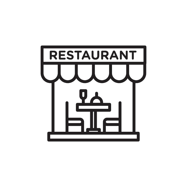 Icono del restaurante Colección de arte de línea delgada