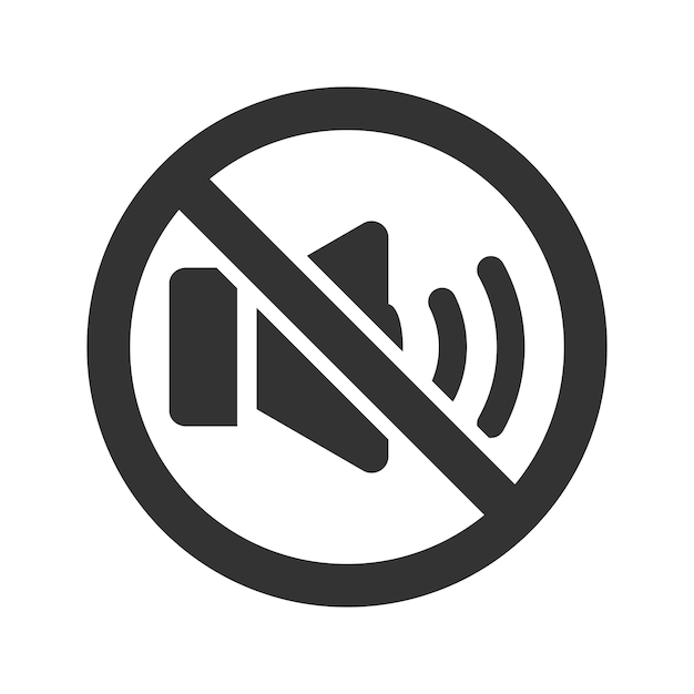 Vector icono de restricción de sonido