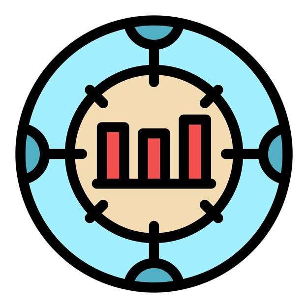 Icono de los resultados del problema Contorno de los resultados de los problemas Icono vectorial de color plano aislado