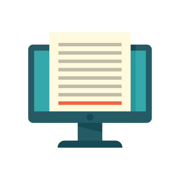 Icono de resumen de computadora Ilustración plana del icono de vector de resumen de computadora aislado sobre fondo blanco