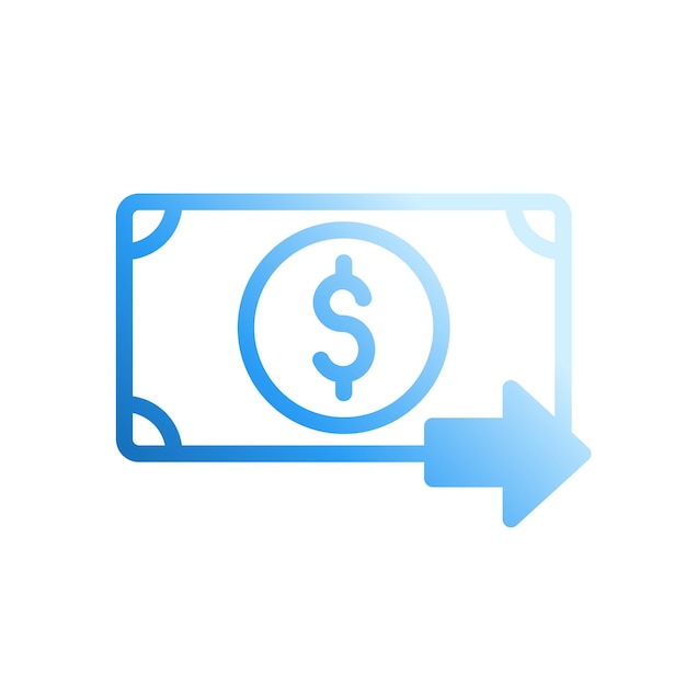 Icono de retiro de dinero en efectivo
