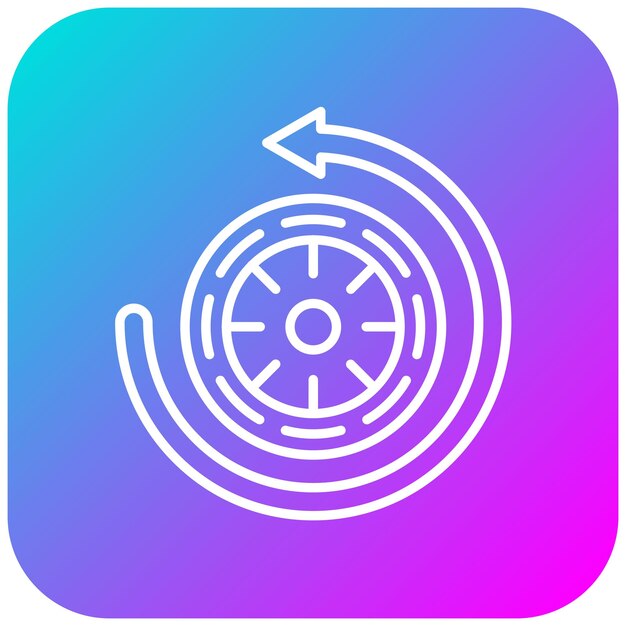 El icono de retorno al vector pasado se puede usar para el conjunto de iconos de historia