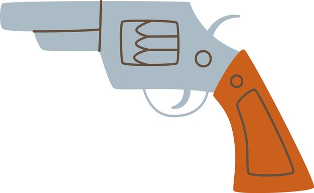 El icono retro de la pistola de revólver
