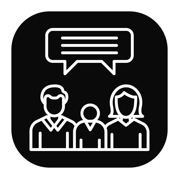 El icono de retroalimentación de la familia