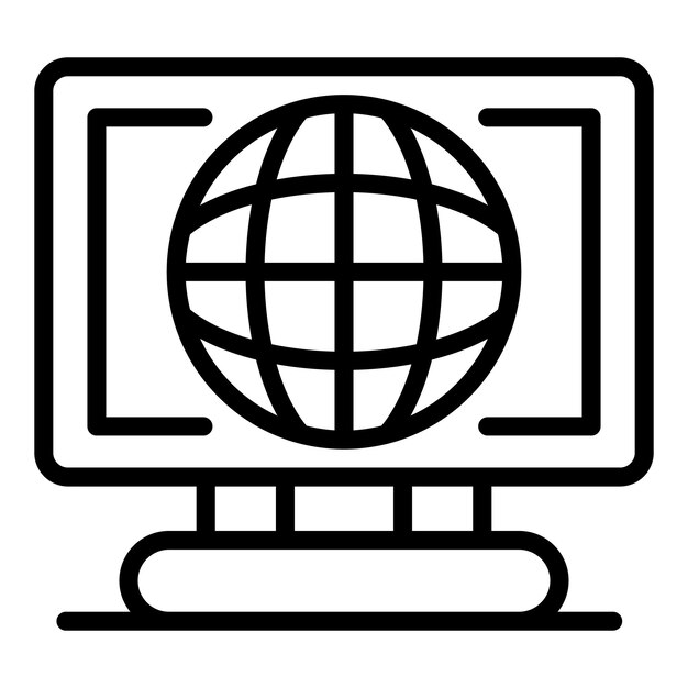 Icono de retroalimentación web en línea Esquema del icono de vector de retroalimentación web en línea para diseño web aislado sobre fondo blanco