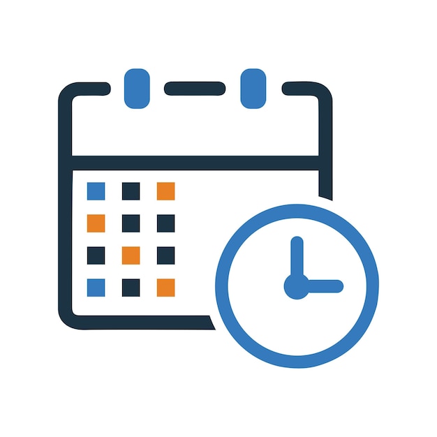 Icono de reunión de horario personal Diseño vectorial editable simple aislado en un fondo blanco