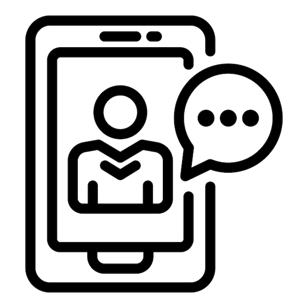 Icono de reunión en línea de teléfono inteligente Icono vectorial de reunión en linea de teléfono inteligente para diseño web aislado en fondo blanco